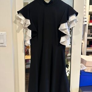 Cinq à Sept Black and White Dress